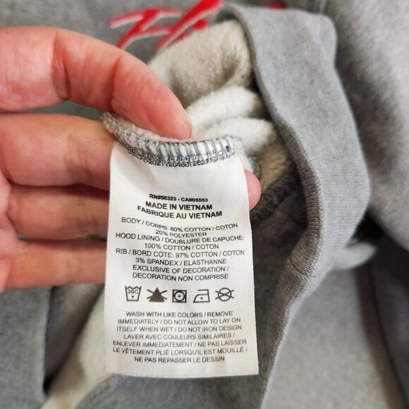 Jordan Hoodie Mens M Gray Flight Air Essentials Fleece Pullover Jumpman - Picture 8 of 14